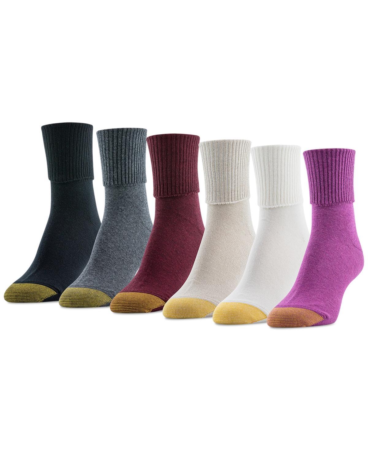 Womens GOLDTOE 6-pack Turn-Cuff Socks Product Image