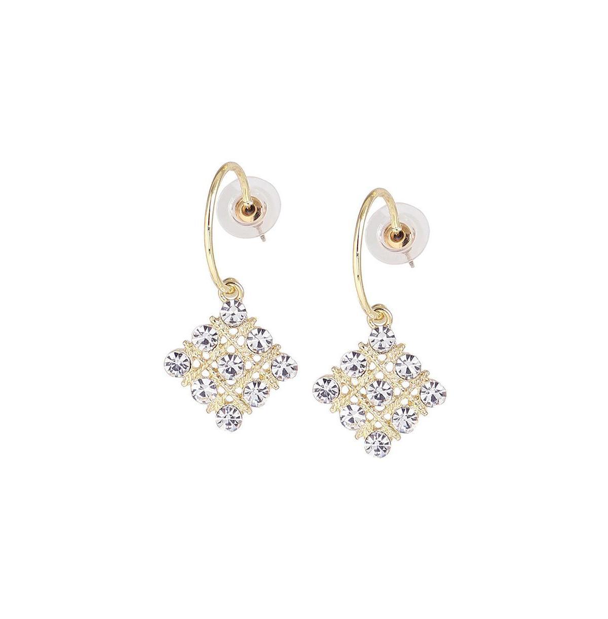 Sohi Womens Checkered Drop Earrings Product Image