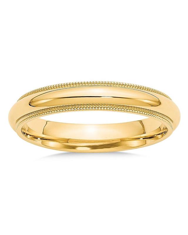 Bloomingdales 14K Yellow Gold 4mm Milgrain Comfort Fit Wedding Band - 100% Exclusive Product Image