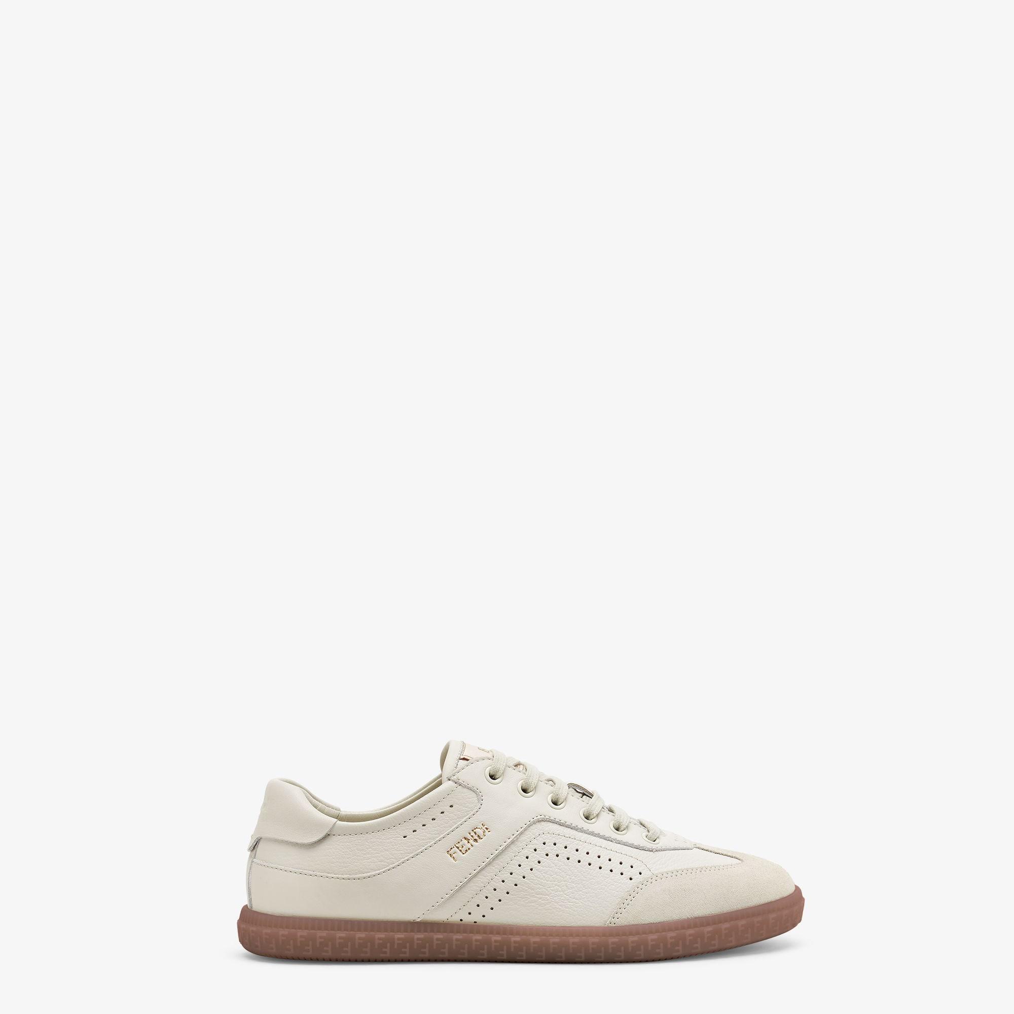 Fendi FlairWhite leather low-tops Product Image