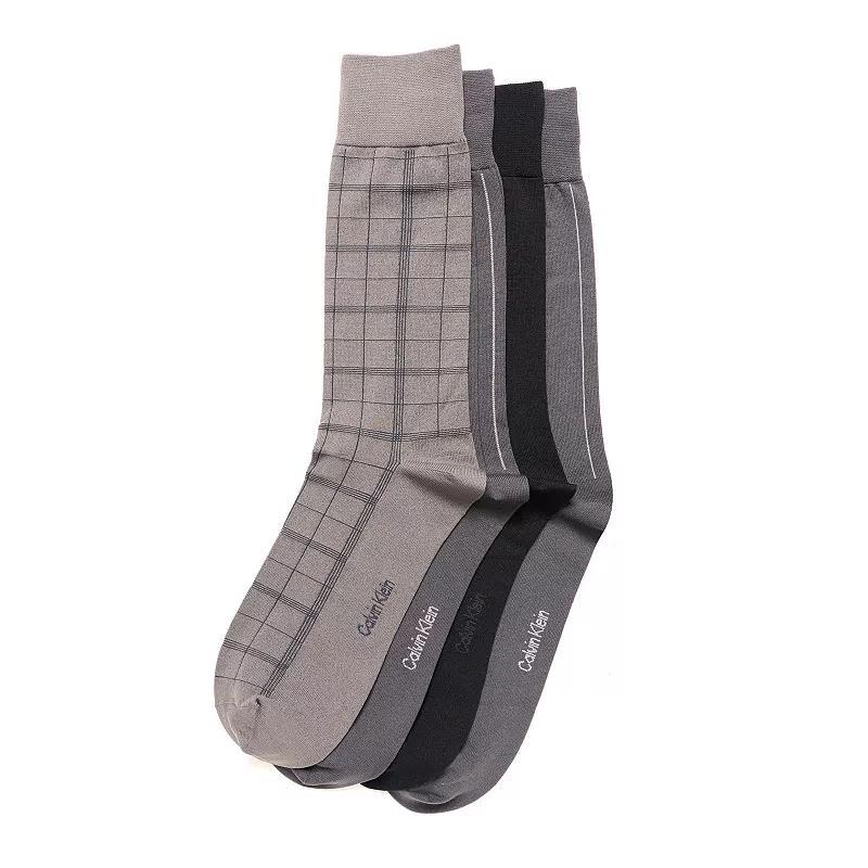 Mens Calvin Klein Plaid Dress Socks 4-Pack Product Image