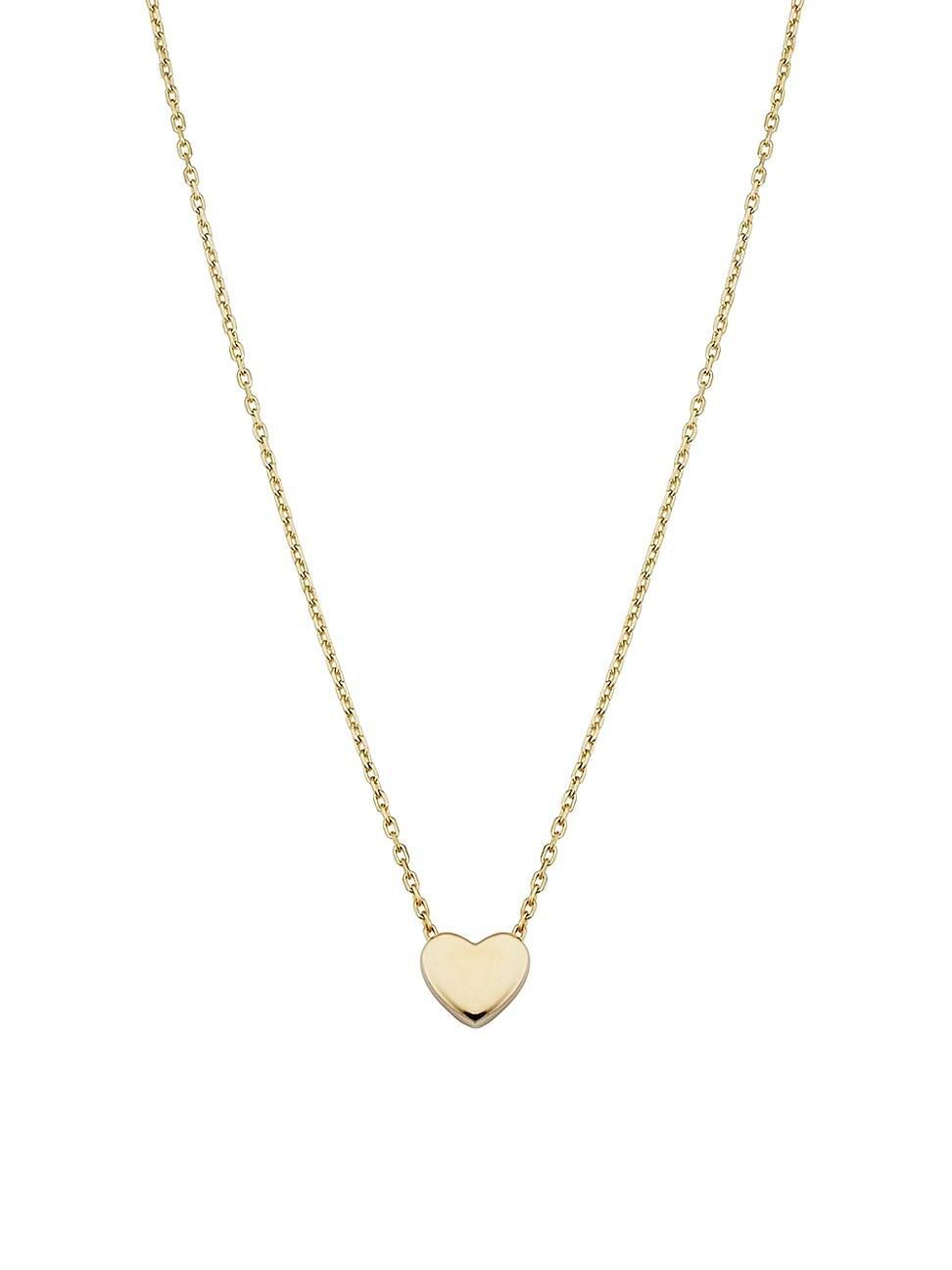 Womens 14K Yellow Gold Sweet Heart Pendant Necklace Product Image