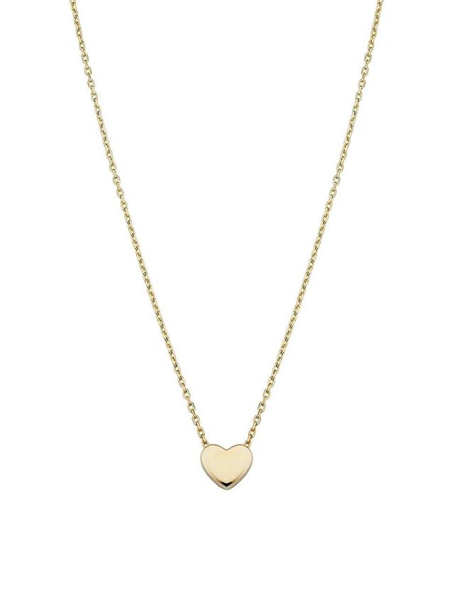 Womens 14K Yellow Gold Sweet Heart Pendant Necklace Product Image