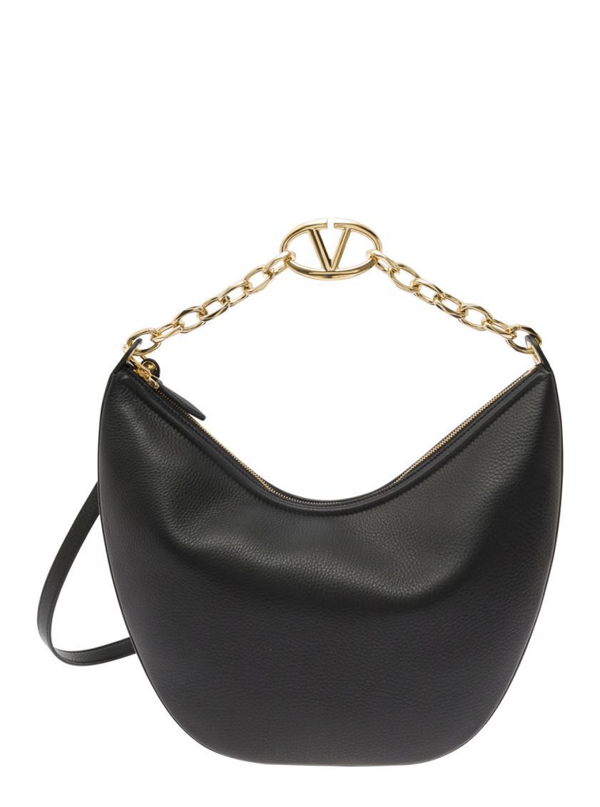 Vlogo Moon Medium Hobo Bag In Black Product Image