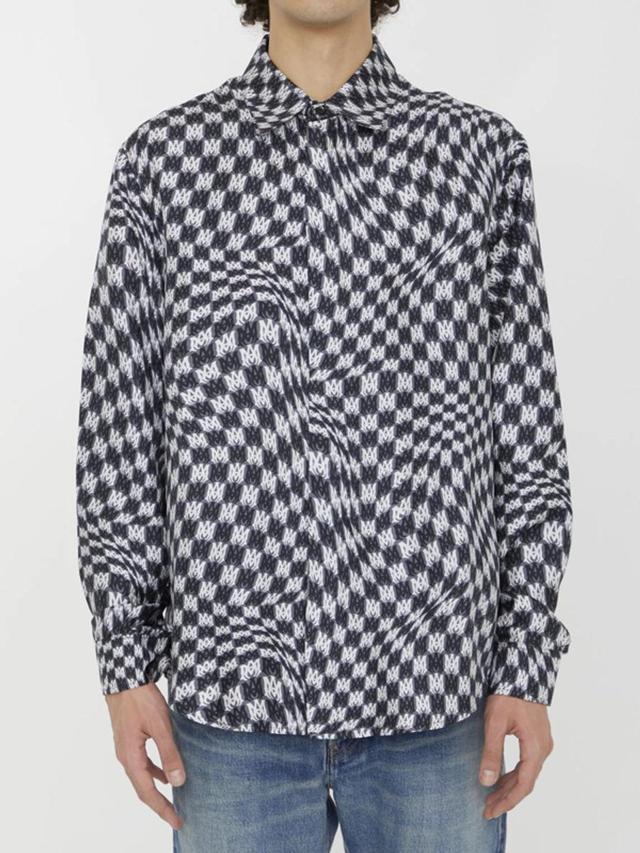 AMIRI Wavy Ma Silk Shirt In Black Product Image