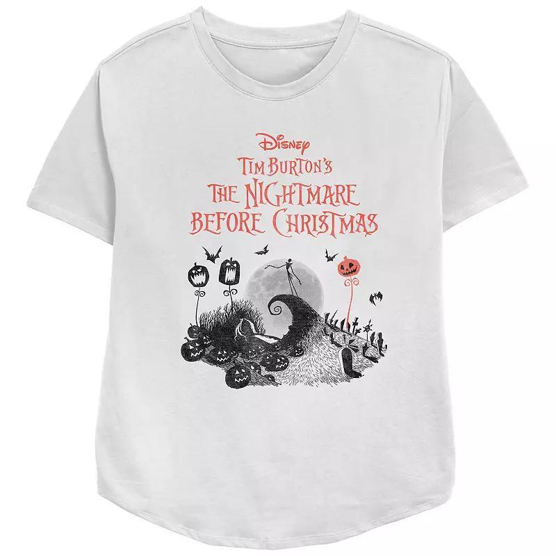 Disneys The Nightmare Before Christmas Halloween Title Logo Womens Relaxed Fit Graphic Tee Product Image