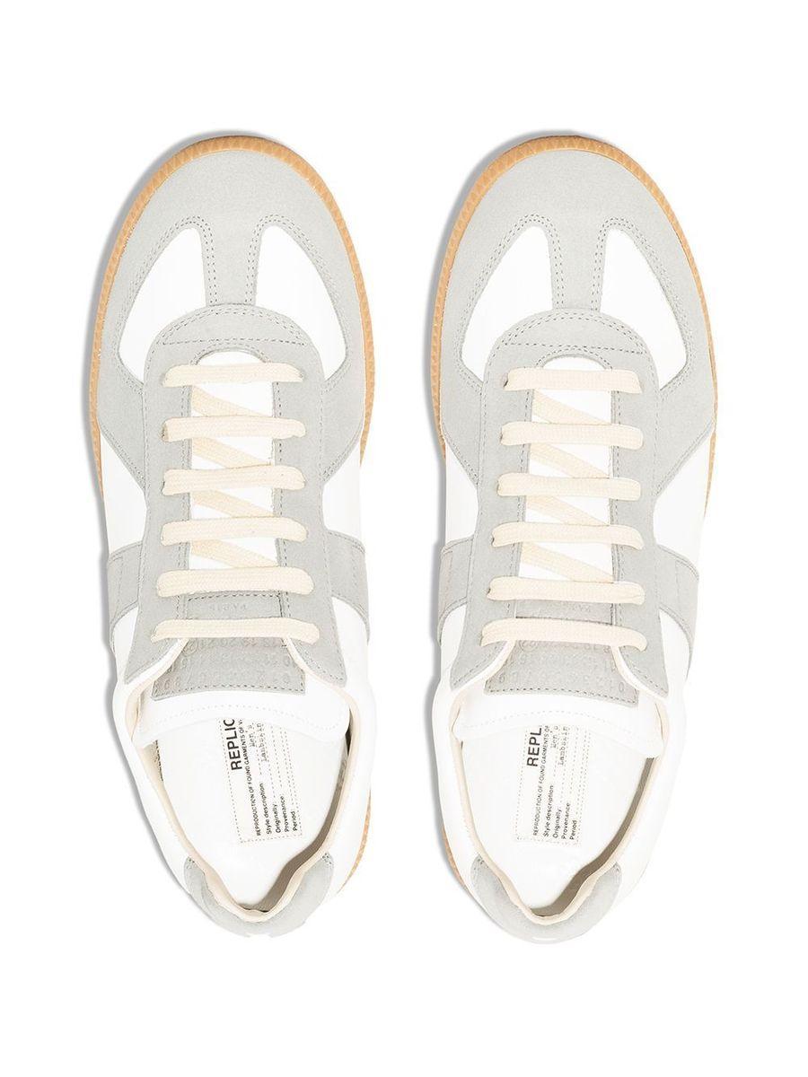 Replica Leather Sneakers In White Product Image