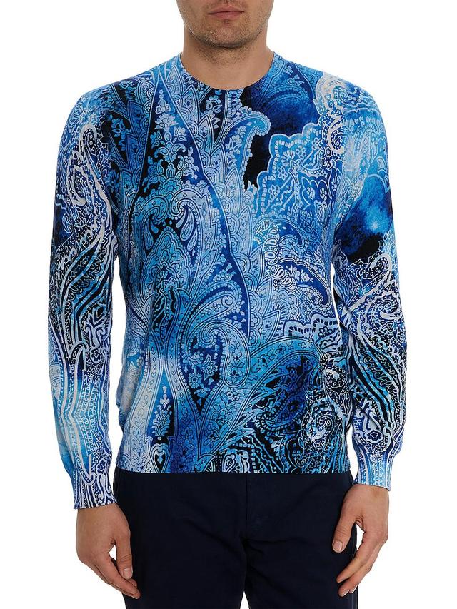 Mens Boeger Paisley Cotton & Linen-Blend Sweater Product Image