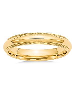 Bloomingdales 14K Yellow Gold 4mm Milgrain Comfort Fit Wedding Band - 100% Exclusive Product Image