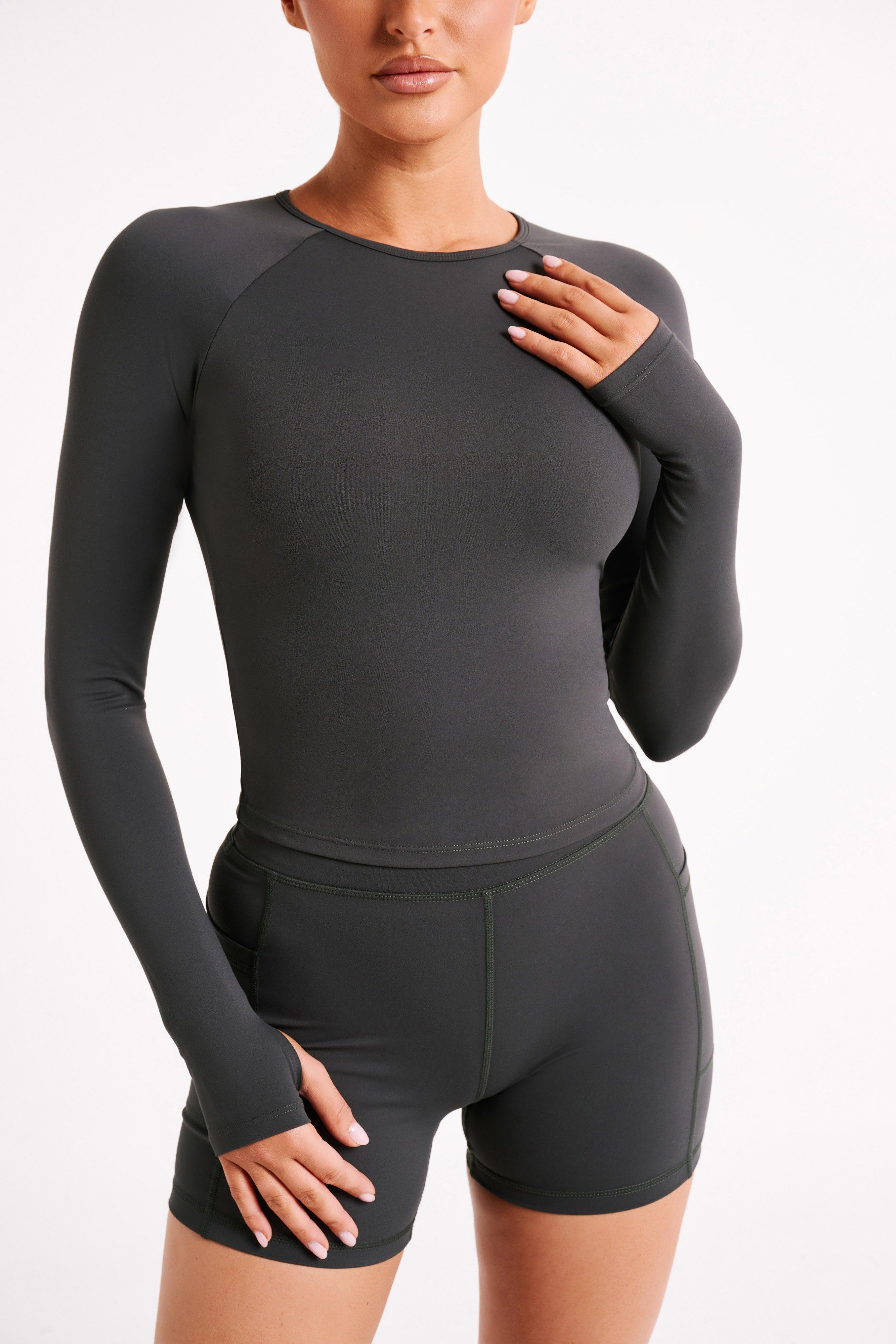 Venus Long Sleeve Top - Charcoal Product Image