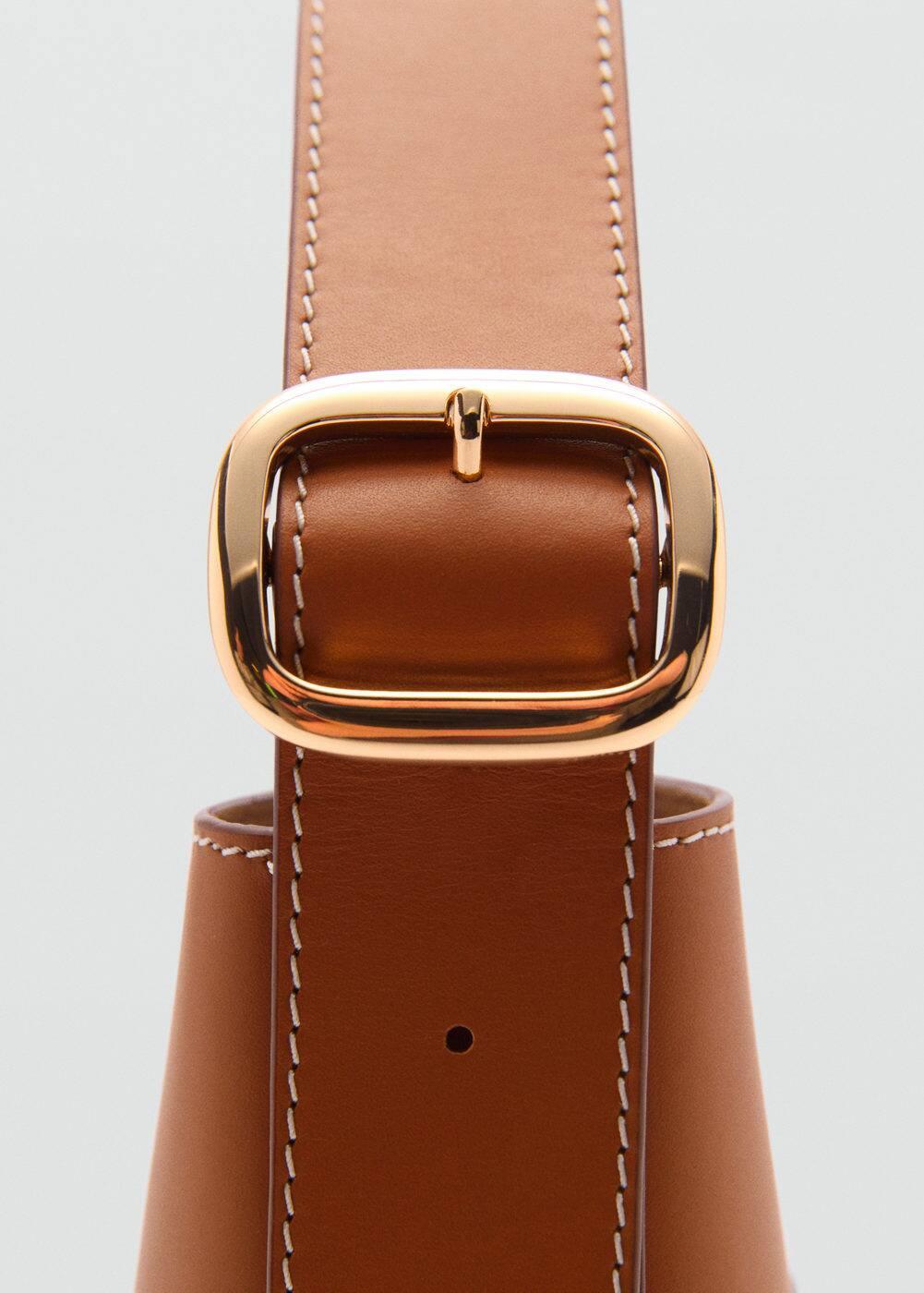 MANGO shopper bag leather - One size - Women Product Image