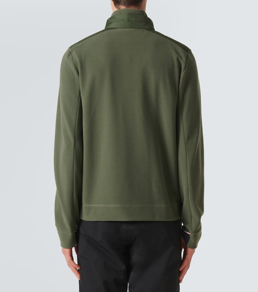 MONCLER Grenoble Pile Cardigan Sweater In Green Product Image