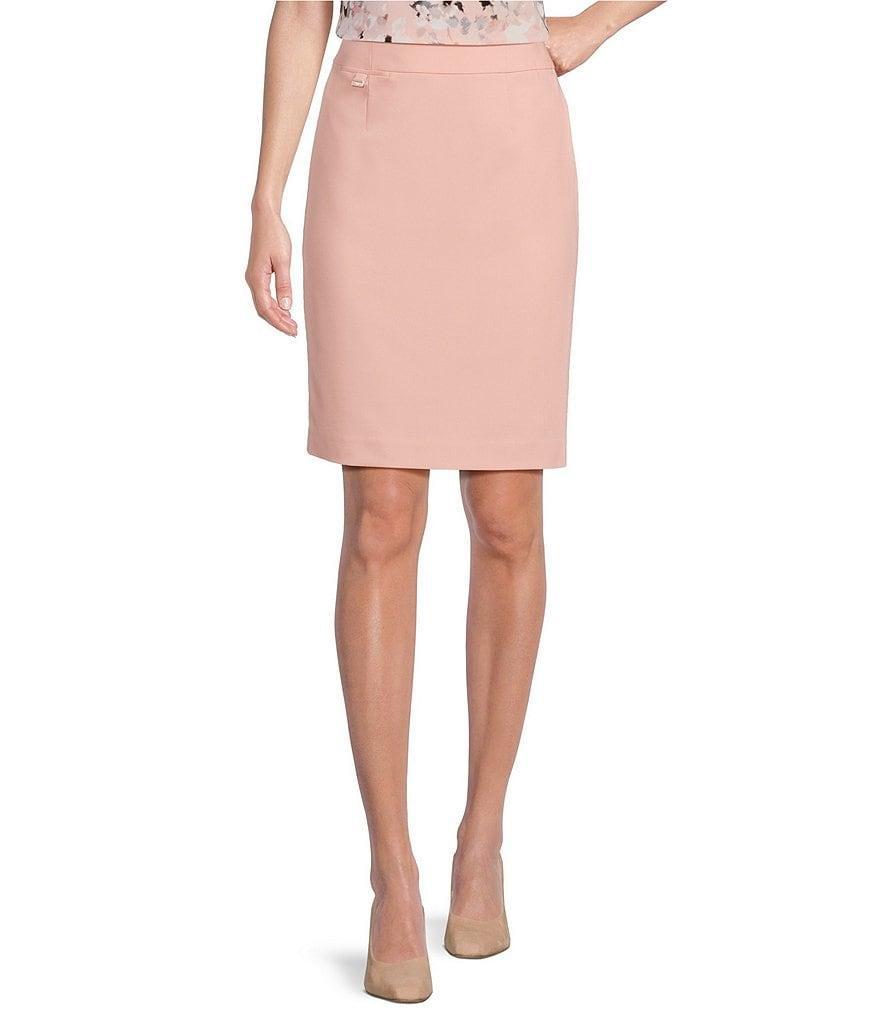 Calvin Klein High Rise Luxe Stretch Pencil Skirt Product Image