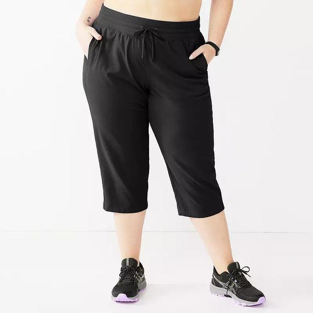 Plus Size Tek Gear Essential Straight-Leg Capris, Womens Product Image