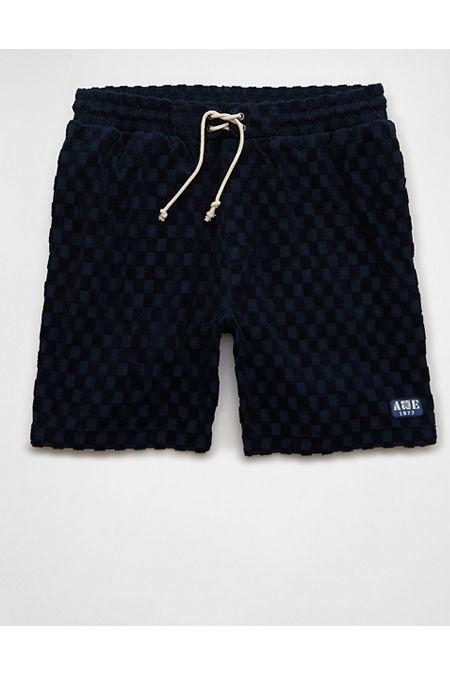 AE Checked Fleece Jogger Short Men's Product Image