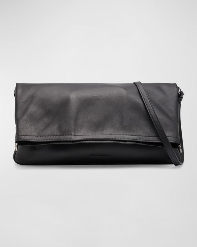 Men's Folded Leather Crossbody Bag Product Image