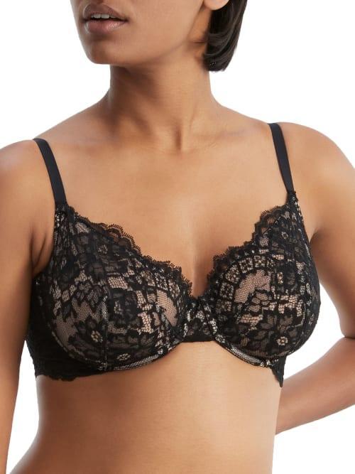 Wolford Womens Lace Demi Cup Bra - Black Product Image