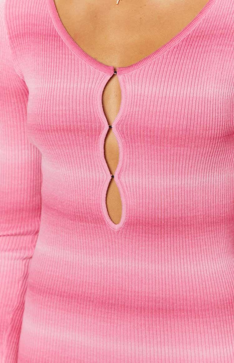 Sugarplum Pink Knit Mini Dress Product Image