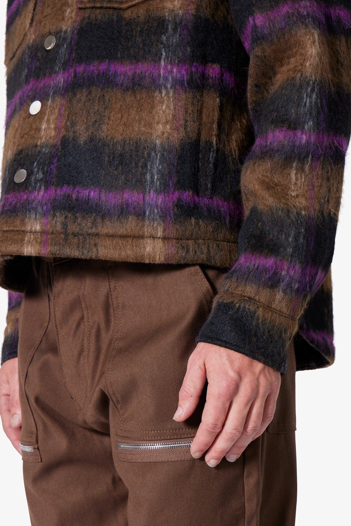 Brushed Flannel Jacket - Brown Product Image