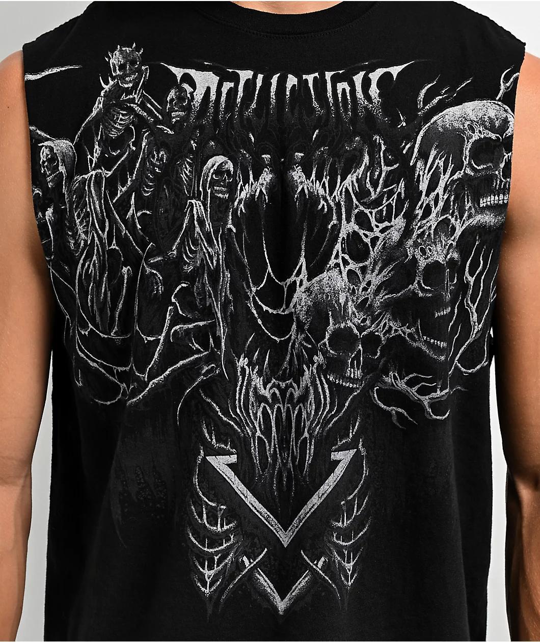 Affliction Permafrost Black Tank Top Product Image