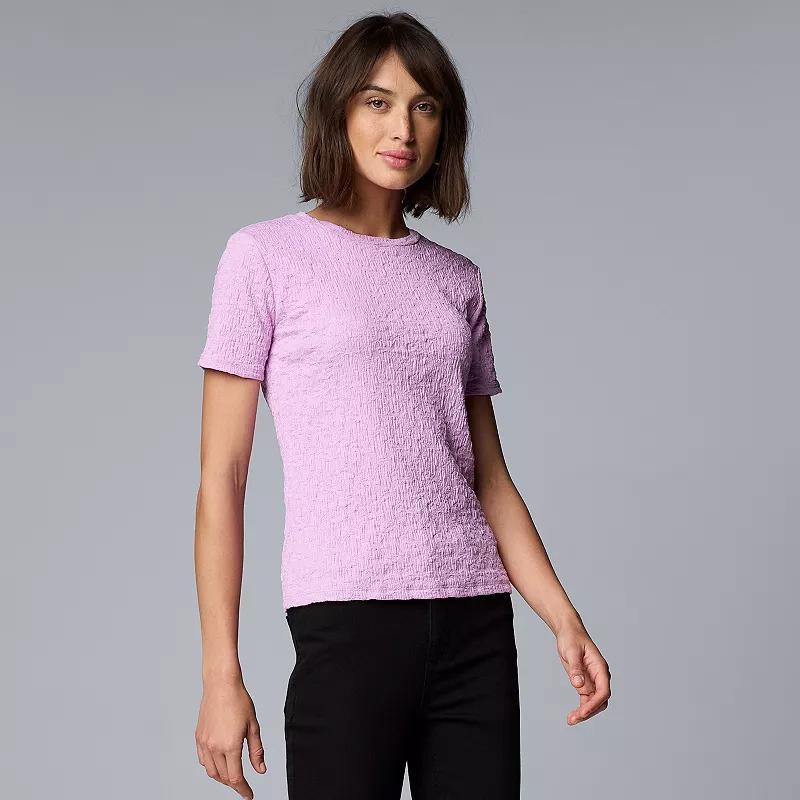 Womens Simply Vera Vera Wang Textured Tee Product Image