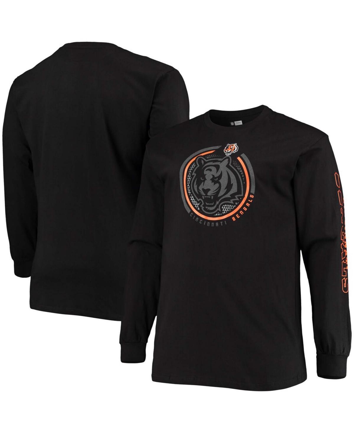 Mens Fanatics Branded Black Cincinnati Bengals Big & Tall Color Pop Long Sleeve T-Shirt Product Image