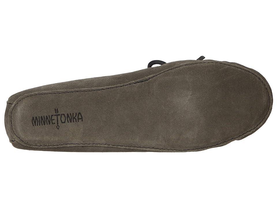 Minnetonka Sheepskin Softsole Moc (Grey) Men's Shoes Product Image