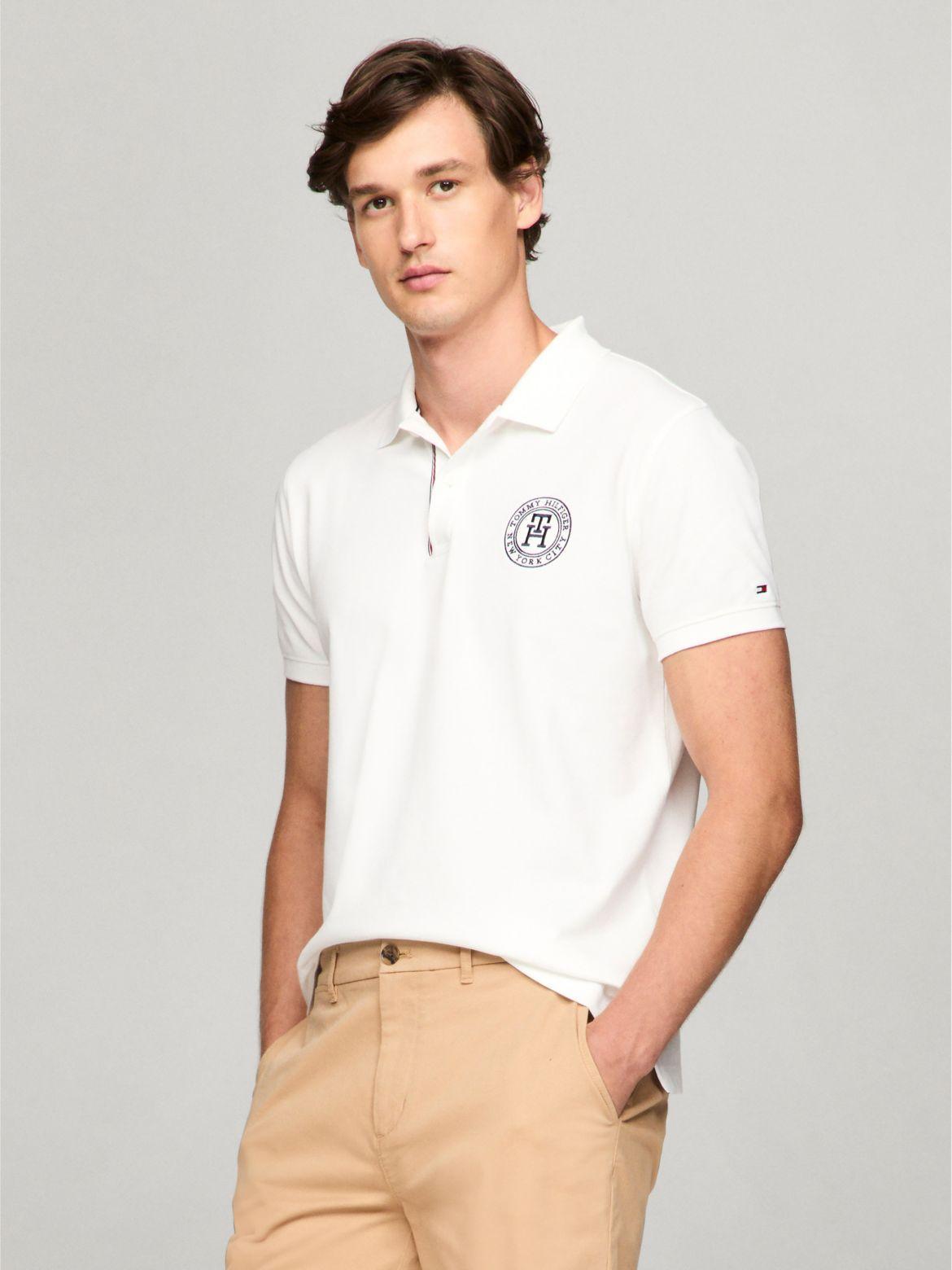 Tommy Hilfiger Men's Embroidered Monogram Regular Fit Polo Product Image