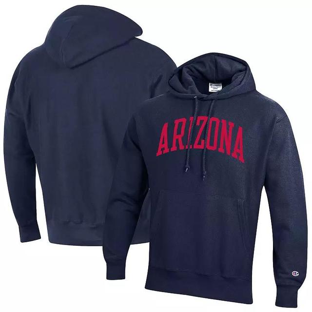 Mens Champion Auburn Tigers Team Arch Reverse Weave Pullover Hoodie Blue Product Image