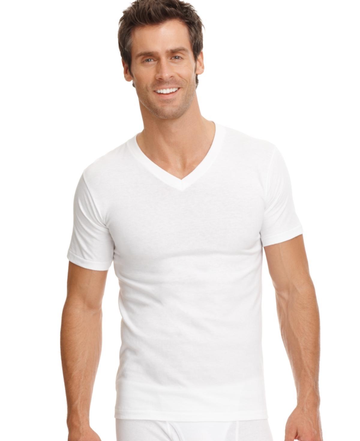 Jockey Mens Big & Tall Classic Tagless V-Neck Undershirt 2-pack Product Image