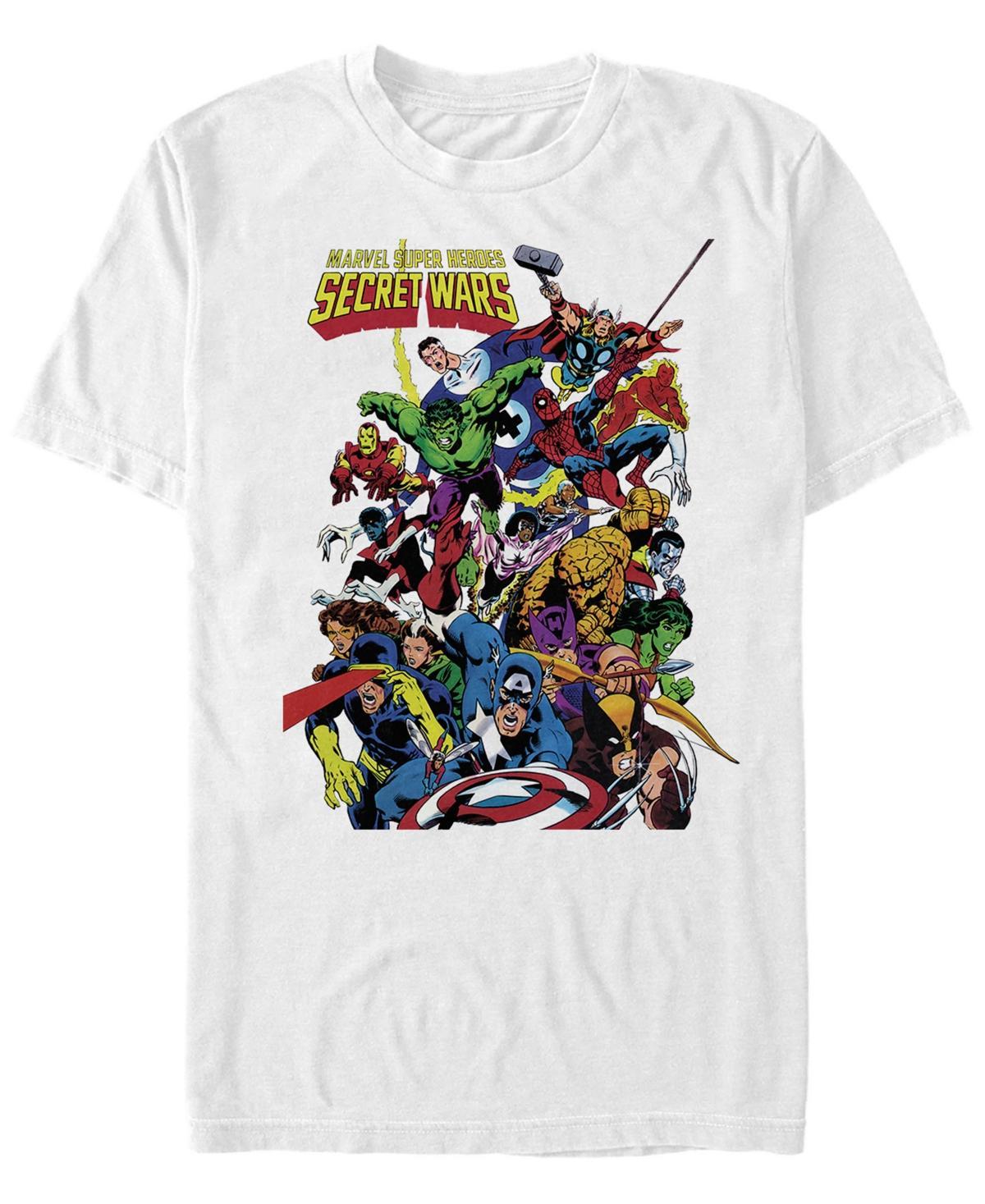 Mens Marvel Secret Wars Character Collage Portrait Graphic Tee Product Image