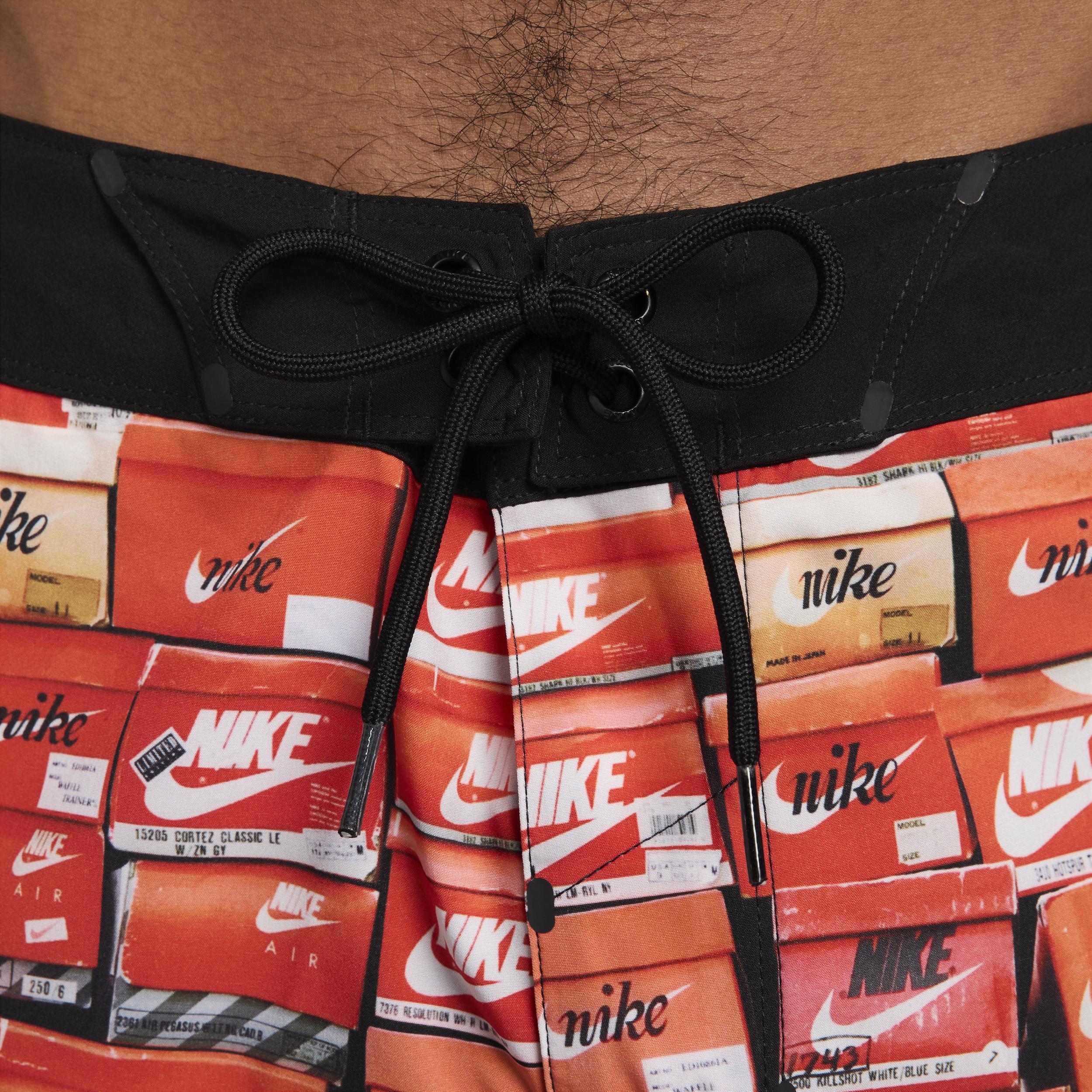 Nike Mens Nike Stacked Fadeaway 9 Boardshorts - Mens Orange/Black Product Image