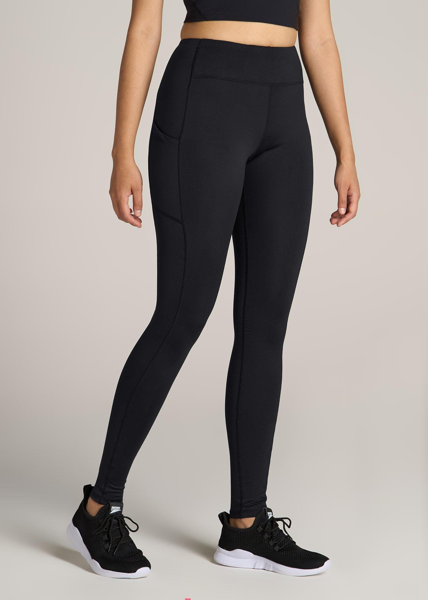 Women's Active Tall Leggings with Pockets in Black Female Product Image