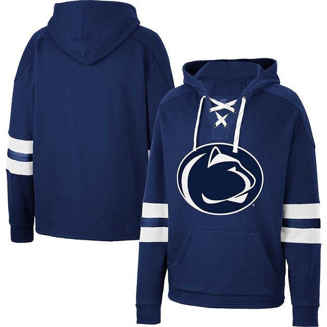 Mens Colosseum Penn State Nittany Lions Lace-Up 4.0 Pullover Hoodie Blue Product Image