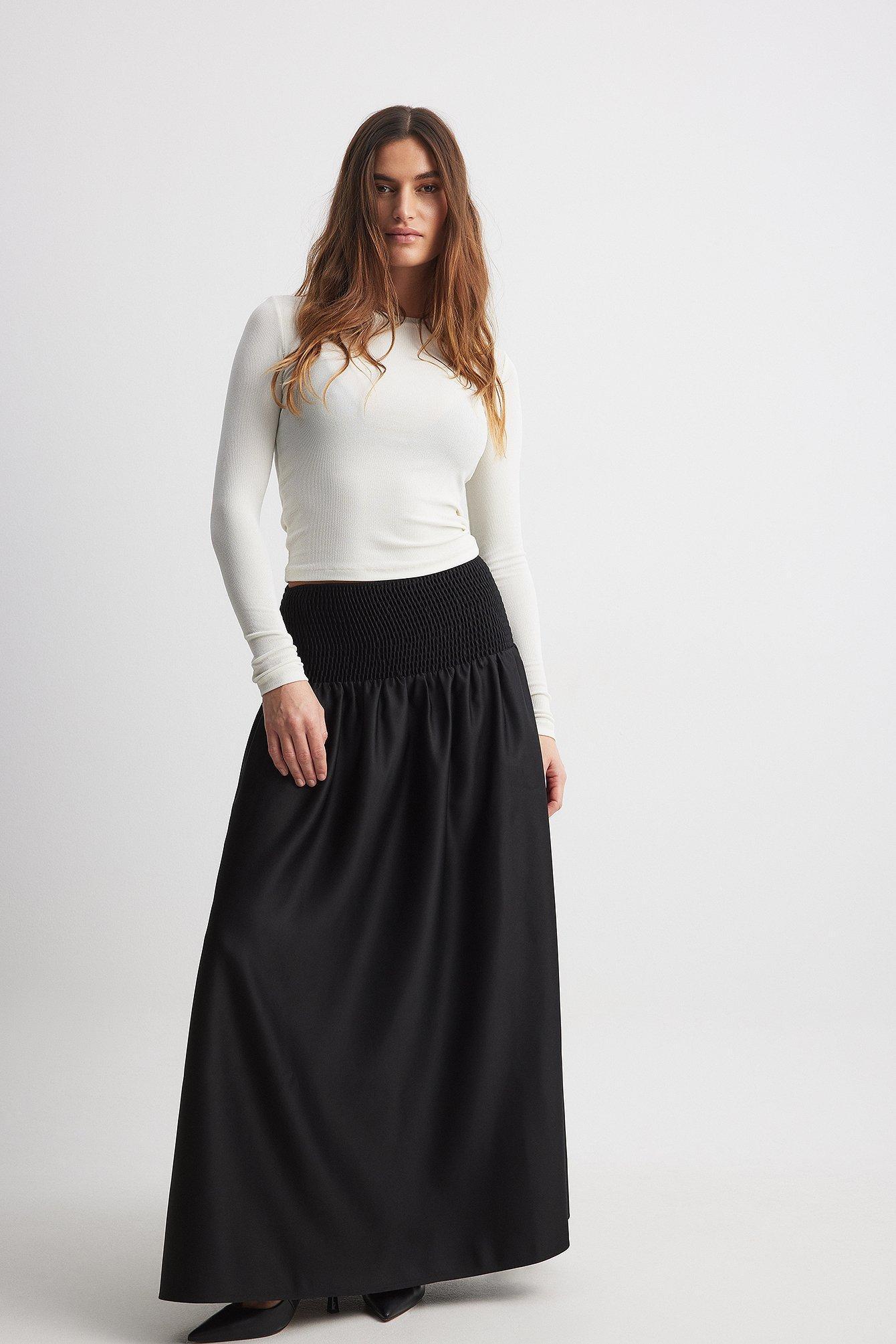 Satin Voluminous Maxi Skirt Product Image