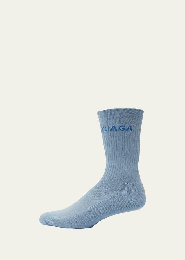 Mens Logo-Knit Tennis Socks Product Image