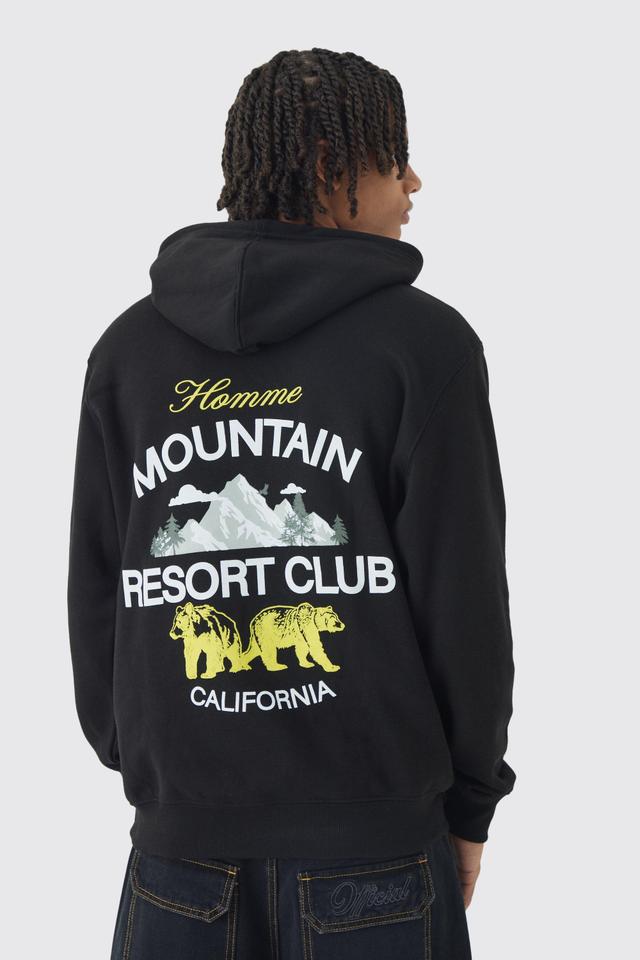 Regular Fit Resort Club Hoodie | boohooMAN USA Product Image