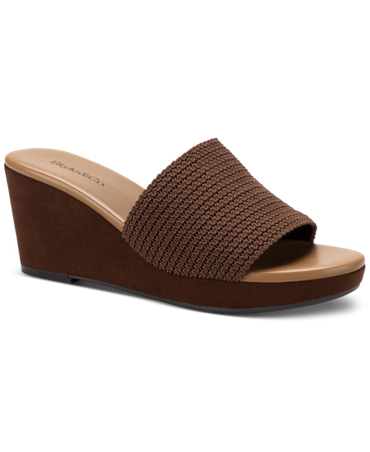 Style & Co Womens Aimee Knit Wedge Sandals, Created for Macys Product Image