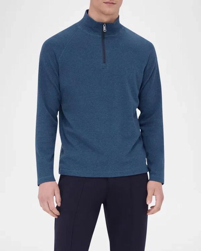 BUGATCHI Men's Quarter-zip Knit Sweater In Navy Product Image