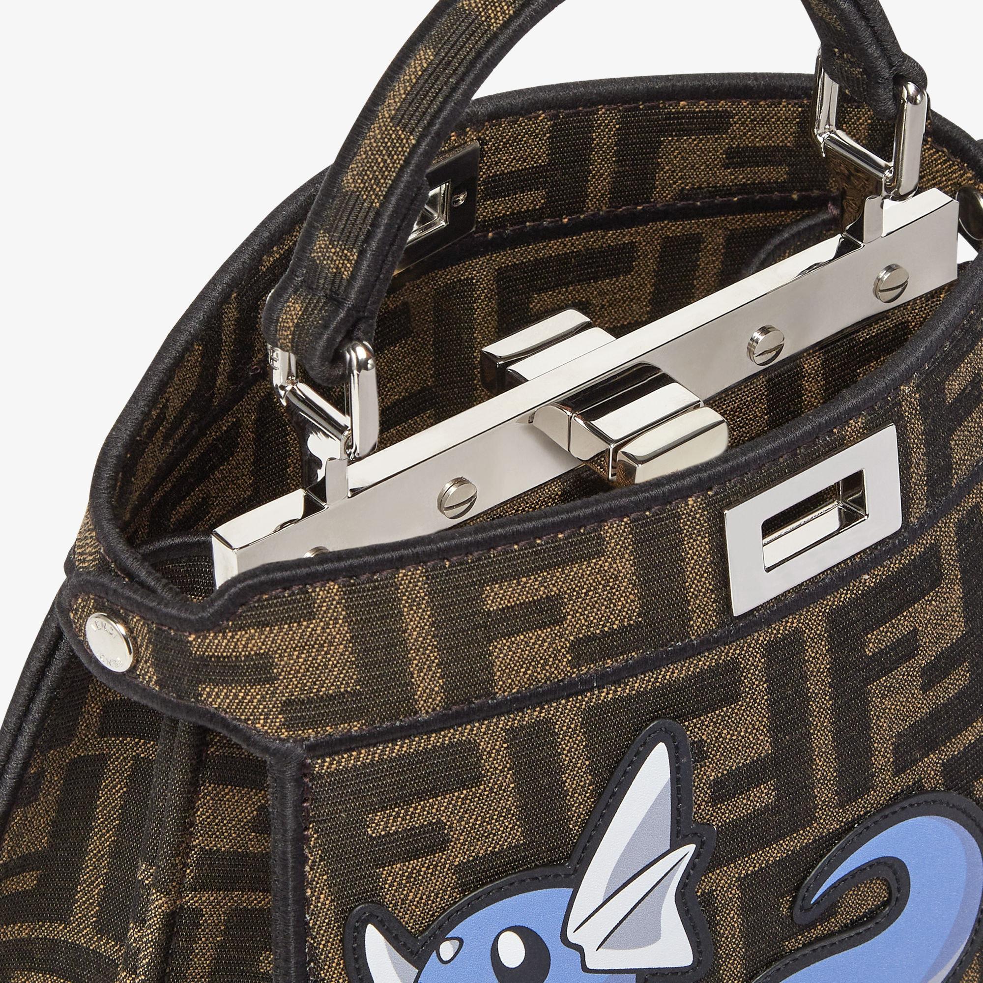 Peekaboo ISeeU PetiteFENDI x FRGMT x POKÉMON brown FF fabric bag Product Image