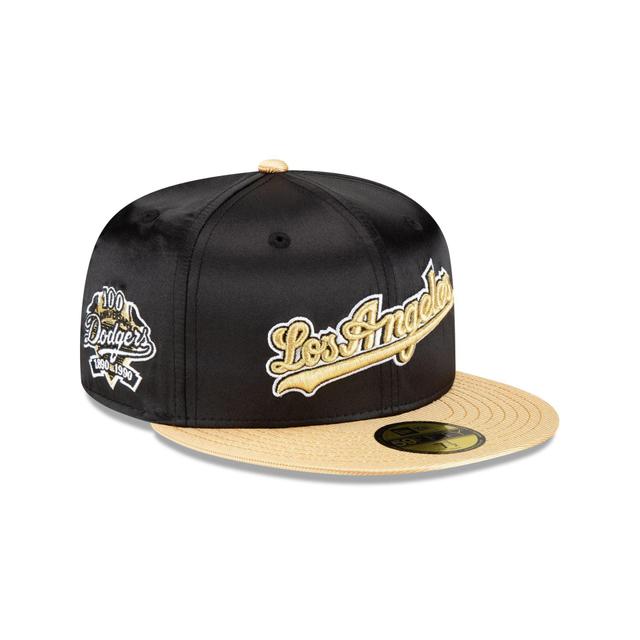 Los Angeles Dodgers Metallic Gold 59FIFTY Fitted Hat Male Product Image