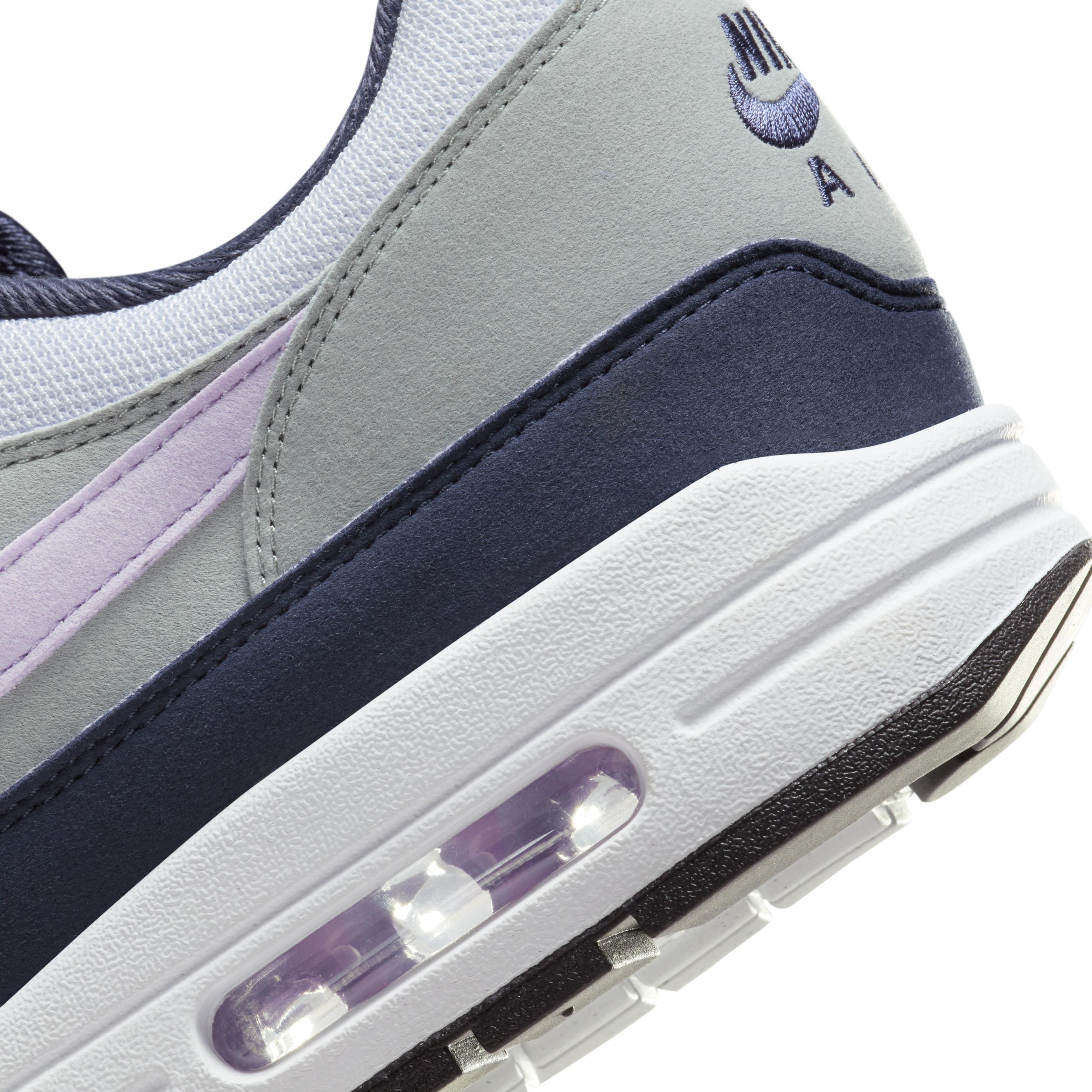 Nike Mens Air Max 1 - Shoes Football Grey/Lilac Bloom Product Image