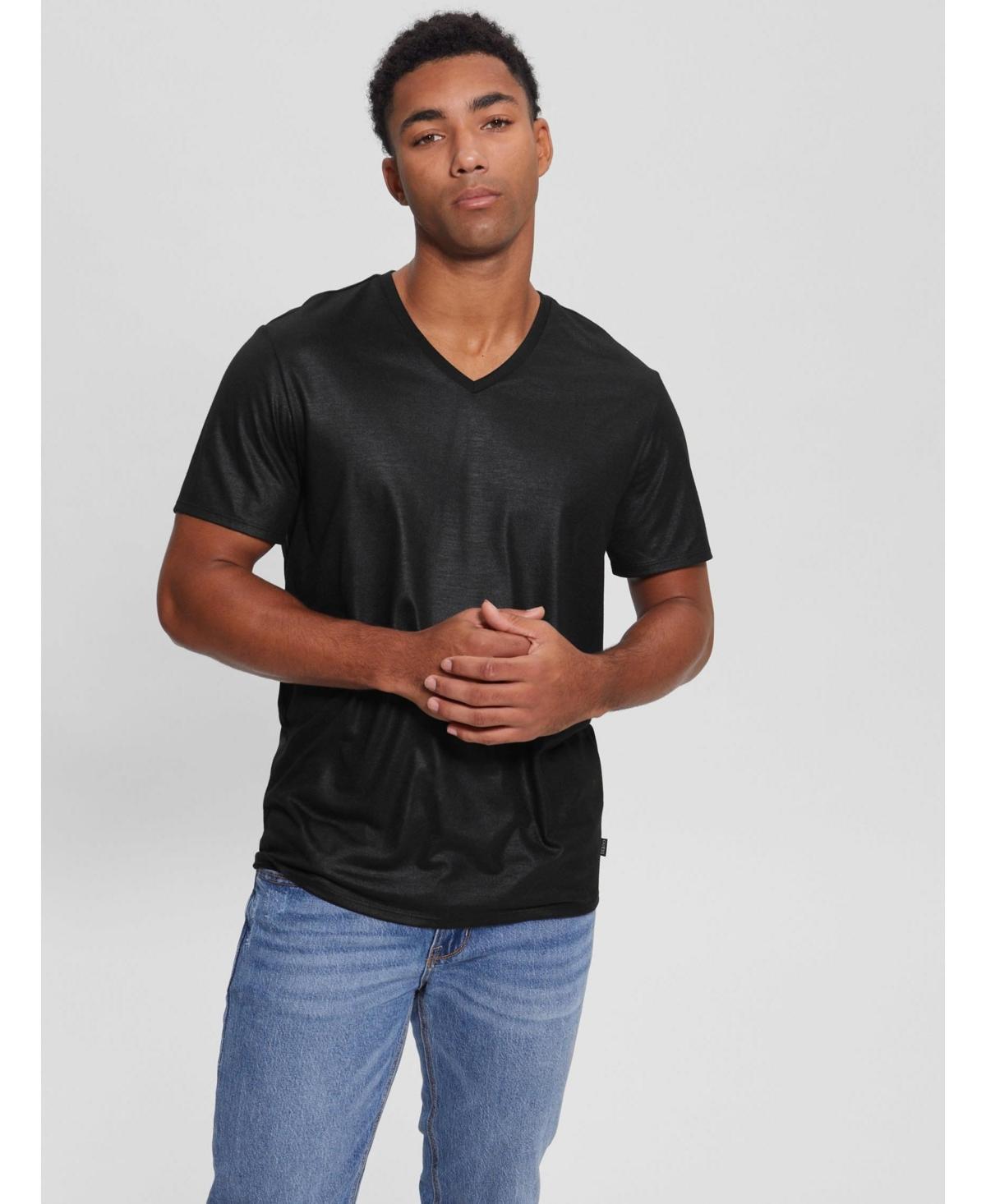 Guess Mens Mason Yoke V-Neck T-shirt Product Image