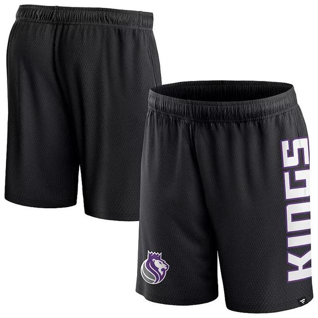 Mens Fanatics Branded Black Sacramento Kings Post Up Mesh Shorts Product Image