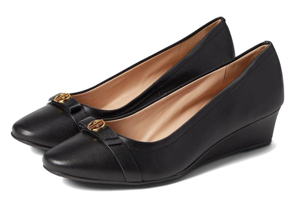 Cole Haan Malta Leather Bow Wedges Product Image