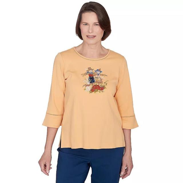 Womens Alfred Dunner Scarecrow Detailed Bell Sleeves Top Product Image