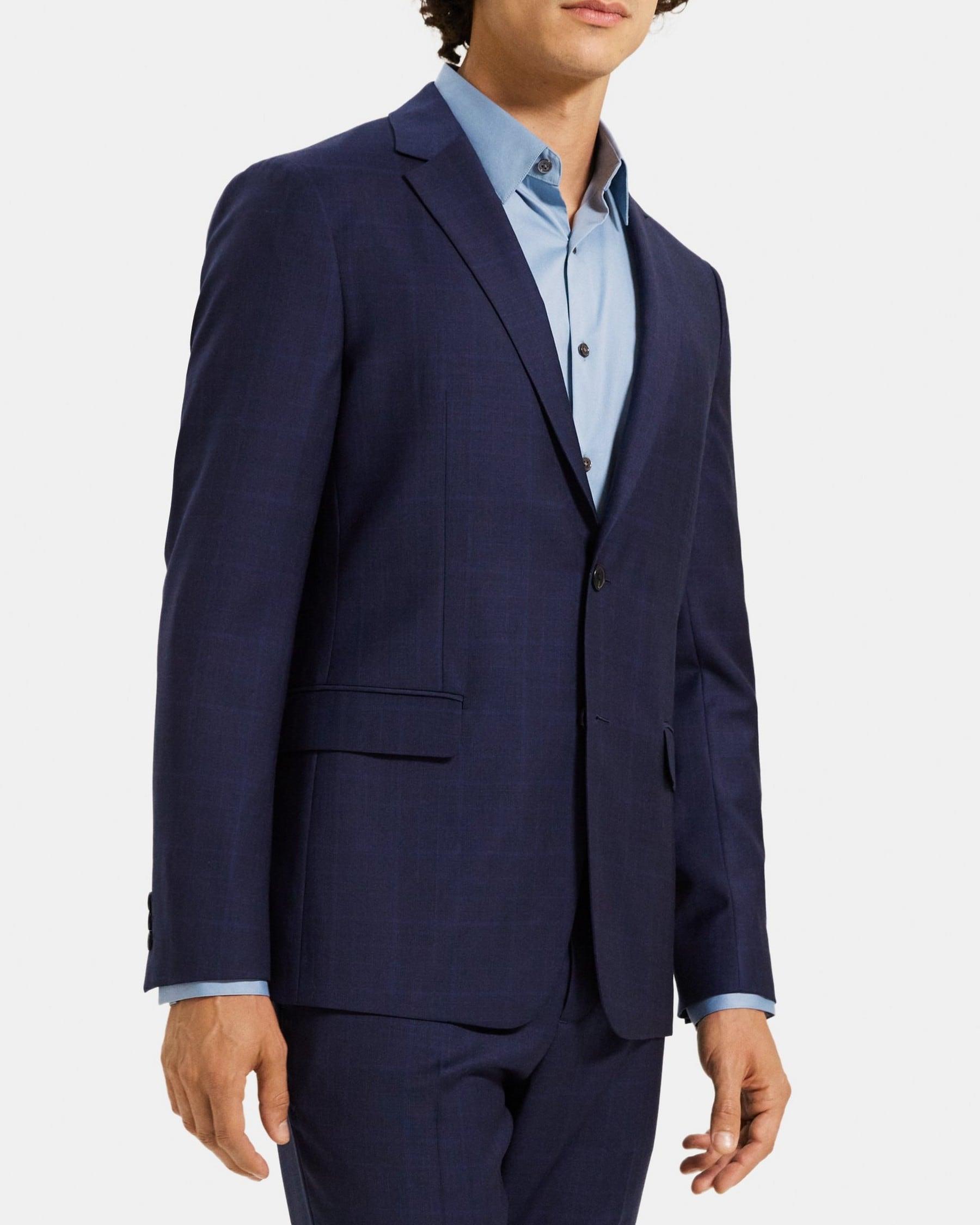 Unstructured Blazer in Plaid Wool Product Image