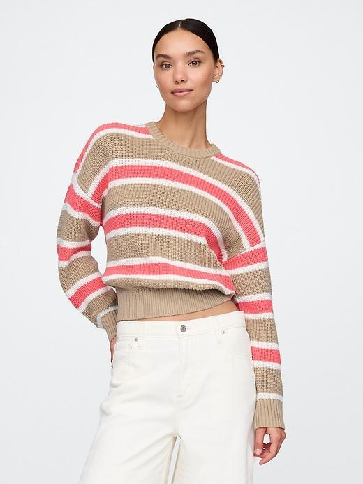 Shaker-Stitch Crewneck Sweater Product Image