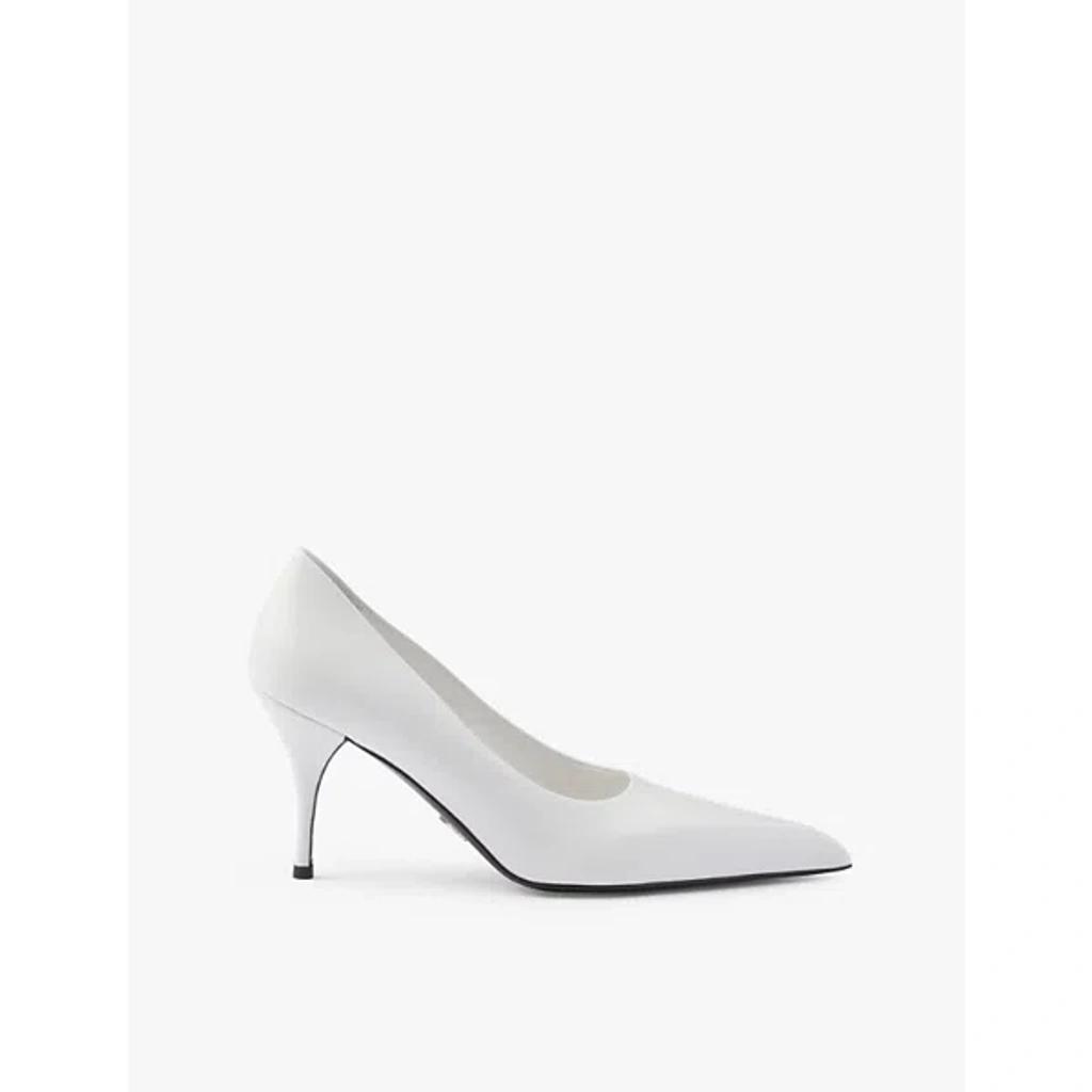 Leather Pumps In White Product Image