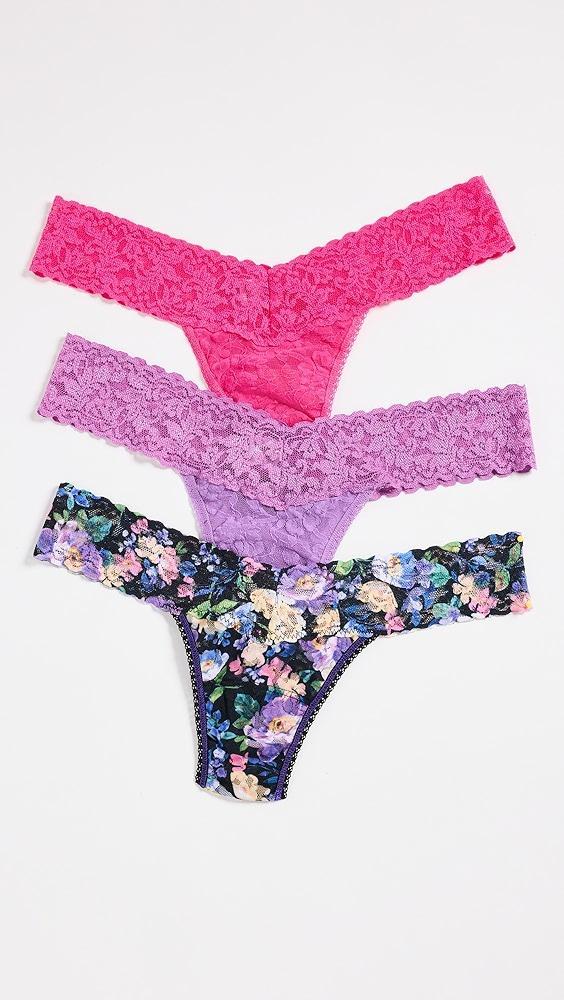 Hanky Panky Signature Lace Low Rise Thong 3 Pack | Shopbop Product Image